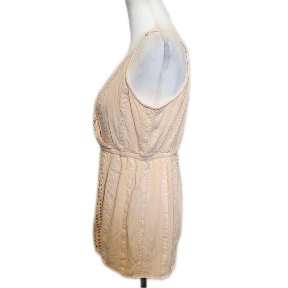 American Eagle Outfitters Palest Peach Eyelet Shorts Romper, M - Picture 2 of 10